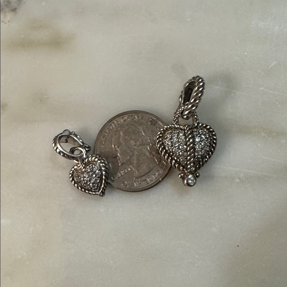 Judith Ripka Silver silver Heart Pendants - Picture 5 of 5
